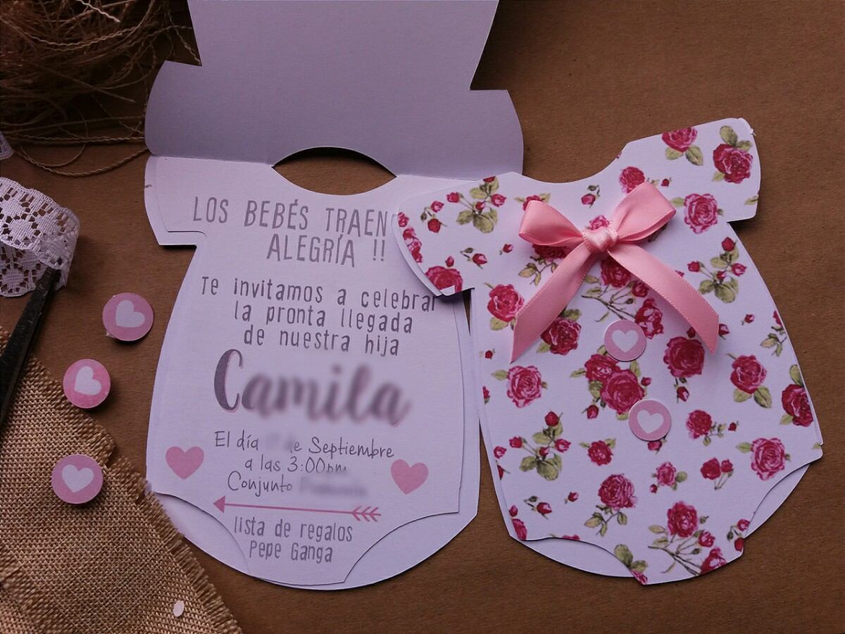 Invitaciones Para Baby Shower De Niña En Forma De Pañal